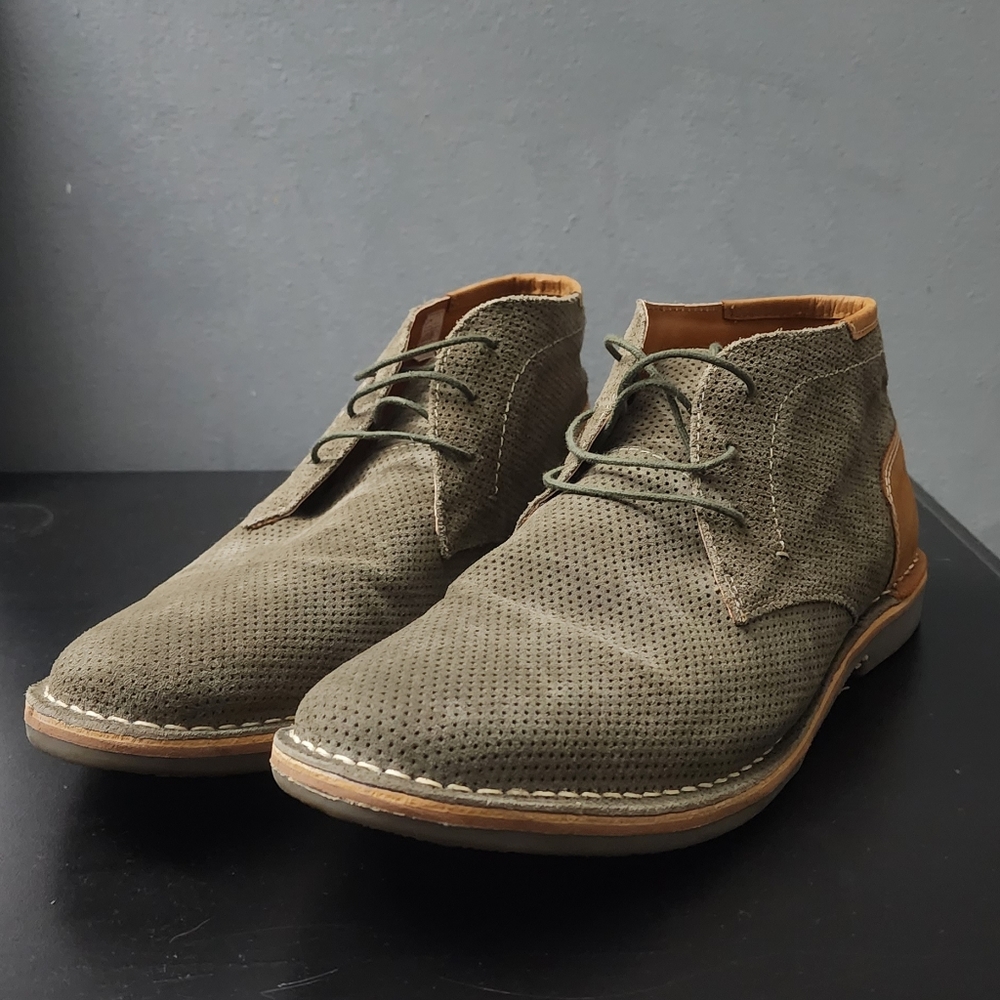 Steve Madden Hanson 375 Size 12.0 Men's Olive Leather